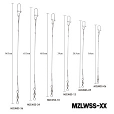 MAZUZEE - Stainless Steel Leader Wire (12 Packets Per Box)