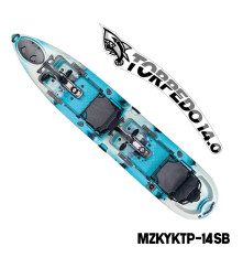 MAZUZEE - Torpedo 14.0 Pedal Fishing Kayak - Sky Blue (14 Feet)