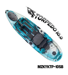 MAZUZEE - Torpedo 10.0 Pedal Fishing Kayak - Sky Blue (10 Feet)