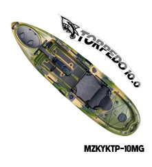 MAZUZEE - Torpedo 10.0 Pedal Fishing Kayak - Military Green (10 Feet)