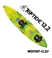 MAZUZEE - Riptide 12.2 Fishing Kayak - Lime Yellow (12.2 Feet)