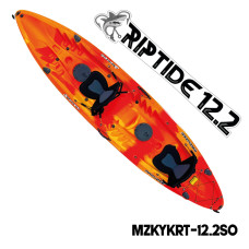 MAZUZEE - Riptide 12.2 Fishing Kayak - Sunset Orange (12.2 Feet)