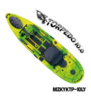 MAZUZEE - Torpedo 10.0 Pedal Fishing Kayak - Lime Yellow (10 Feet)