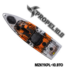 MAZUZEE - Propel 10.8 Fishing Kayak - Tiger Orange (10.8 Feet)
