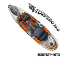 MAZUZEE - Torpedo 10.0 Pedal Fishing Kayak - Tiger Orange (10 Feet)