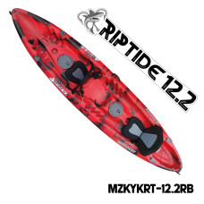MAZUZEE - Riptide 12.2 Fishing Kayak - Rose Black (12.2 Feet)