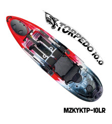 MAZUZEE - Torpedo 10.0 Pedal Fishing Kayak - Lava Red (10 Feet)
