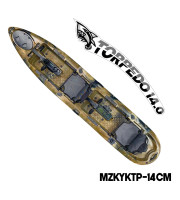 MAZUZEE - Torpedo 14.0 Pedal Fishing Kayak - Camo (14 Feet)