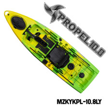 MAZUZEE - Propel 10.8 Fishing Kayak - Lime Yellow (10.8 Feet)