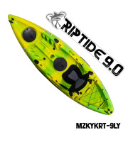 MAZUZEE - Riptide 9.0 Fishing Kayak - Lime Yellow (9 Feet)