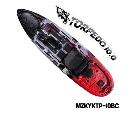 MAZUZEE - Torpedo 10.0 Pedal Fishing Kayak - Bomb Camo (10 Feet)