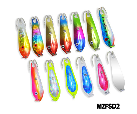 MAZUZEE - Fishing Spoon with Double Hooks  -  (Size: 2)