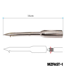 MAZUZEE - Single Stainless Steel Spearhead - Round Shape