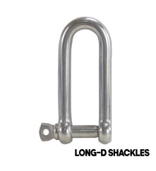 Long D Shackles, AISI 316