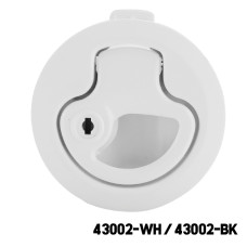 AAA - Lift Handle Flush Latch - White (With Lock & Key)